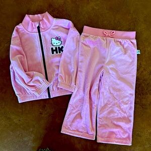 Hello Kitty velour matching sweatshirt & sweatpants set